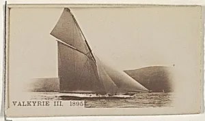 Valkyrie III, 1895, from the Famous Ships series (N50) for Virginia Brights Cigarettes by Allen & Ginter