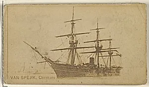 Van Spejik, Germany, from the Famous Ships series (N50) for Virginia Brights Cigarettes by Allen & Ginter