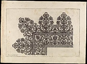 Vari disegni di merletti (page 8r)