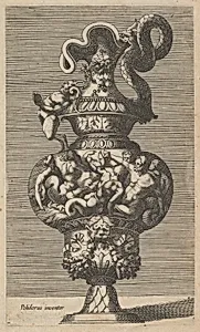 Vase with a Group of Mermaids, Mermen and Sea Centaurs by Claes Jansz. Visscher|René Boyvin|Frederick de Wit|Polidoro da Caravaggio