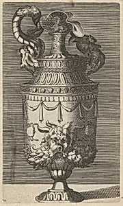 Vase with a Mask, Garlands and Two Crabs by Claes Jansz. Visscher|René Boyvin|Frederick de Wit|Polidoro da Caravaggio|Rosso Fiorentino