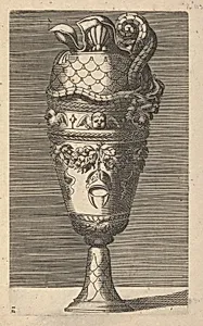 Vase with Cherubs and a Helmet by Frederick de Wit|René Boyvin|Polidoro da Caravaggio|Claes Jansz. Visscher