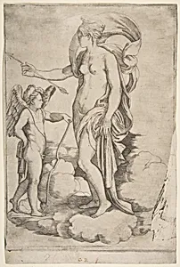 Venus and Cupids on Clouds