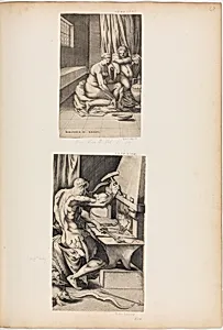 Venus and Mars Embracing as Vulcan Works at His Forge (right half only) by Enea Vico|Parmigianino (Girolamo Francesco Maria Mazzola)