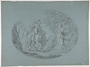 Venus Disguised as a Huntress Appears to Aeneas (Aeneid I: 305 ff.) by Stefano Pozzi