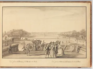 View from the Portico of the House to the Park at Stowe, Buckinghamshire
