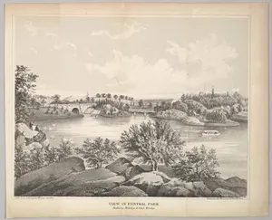 View in Central Park with Balcony Bridge and Oak Bridge (Valentine's Manual)