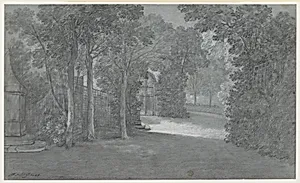 View in the Gardens of Arcueil by Jean-Baptiste Oudry