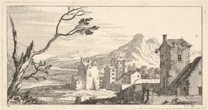 View of a City, plate XI from Livre de paysages dédié à Monsieur de Beringhen