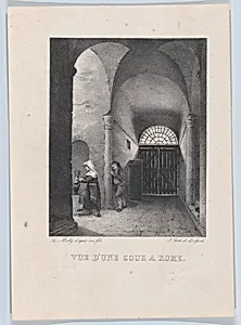 View of a Courtyard in Rome