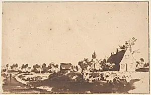 View of a Village ("Wasschout"?)