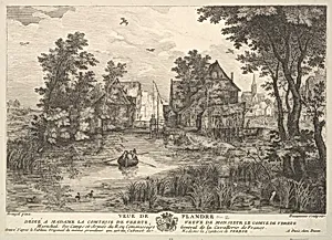 View of Flanders (Veue de Flandre) after the painting in the collection of Madame la Comtesse de Verrue by Pierre François Beaumont|Jan Brueghel the Elder|Pierre François Basan