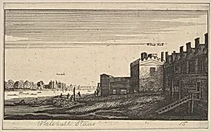 View of Lambeth from Whitehall Stairs [copy] by Wenceslaus Hollar