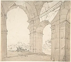 View of the Baths of Caracalla (?) in Rome