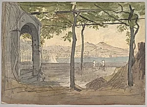 View of the Bay of Naples with Mount Vesuvius