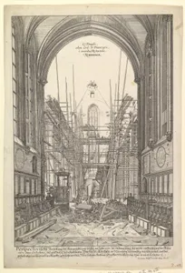 View of the Church of the Franciscans in Nuremberg under Reconstruction, from the series Views of Nuremberg