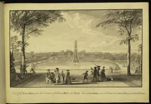 View of the Great Basin from the Entrance of the Great Walk to the House at Stowe, Buckinghamshire