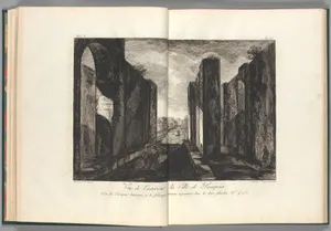 View of the interior of the city of Pompeii, from "Antiquités de Pompeïa, tome premier, Antiquités de la Grande Grèce..." (Antiquities of Pompeii, volume one, Antiquities of Great Greece...), volume 1, plate 6