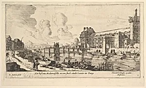 View of the Louvre and the Tuileries, from Views of Paris and Neighborhoods, plate 1 by Reinier Nooms, called Zeeman|Clement de Jonghe
