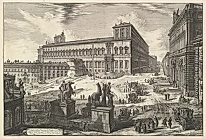 View of the Piazza di monte Cavallo, from Vedute di Roma (Roman Views) by Giovanni Battista Piranesi