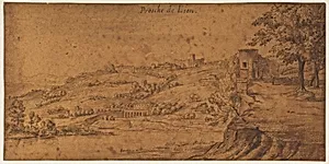 View of the Rhone river near Saint-Genis-Laval, south of Lyons by Michiel van Overbeek