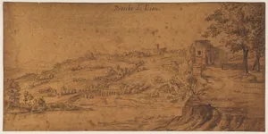 View of the Rhone river near Saint-Genis-Laval, south of Lyons
