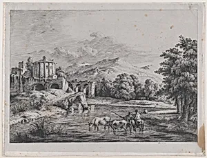 View of the Temple of Vesta by Jean Jacques de Boissieu