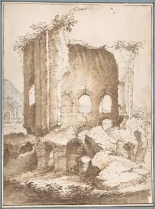 View of the Temples of Venus and of Diana in Baia from the South