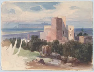 View on Terracina with Mount Circeo (recto); View of the Roman Campagna with an Aquaduct (verso)