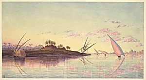 View on the Nile near Cairo by Thomas Seddon
