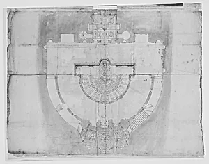 Villa Giulia, plan (composite) by Anonymous, French, 16th century