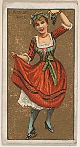 Vintage Dance, from National Dances (N225, Type 1) issued by Kinney Bros. by Kinney Brothers Tobacco Company