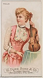 Violin, from the Musical Instruments series (N82) for Duke brand cigarettes by W. Duke, Sons & Co.|Schumacher & Ettlinger