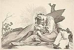 Virgin and Child by Claude Mellan