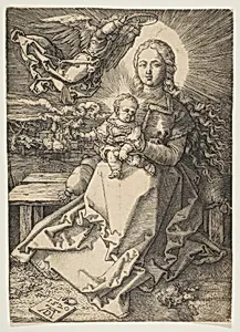 Virgin and Child Crowned by an Angel by Albrecht Dürer