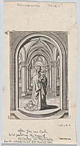 Virgin and Child in a Church, also known as the Van Maelbeke Virgin by Jan van Eyck|Wierix