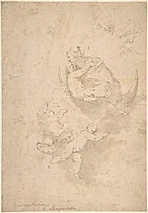 Virgin and Child on Crescent Moon with Putti