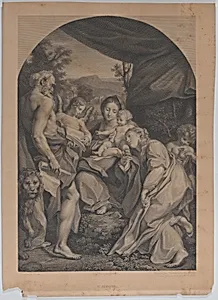 Virgin and Child with Saint Jerome at left