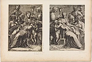 Virgin and Child with Saints by Léon Davent|Parmigianino (Girolamo Francesco Maria Mazzola)