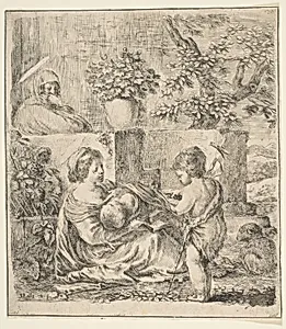 Virgin and Child with St. John the Baptist and St. Elizabeth by Stefano della Bella
