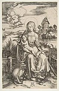 Virgin and Child with the Monkey by Albrecht Dürer