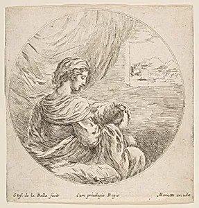 Virgin Nursing the Christ Child by Stefano della Bella|Pierre Mariette