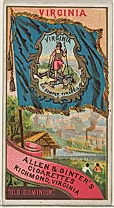 Virginia, from Flags of the States and Territories (N11) for Allen & Ginter Cigarettes Brands by Allen & Ginter