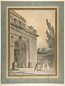 Visitors leaving a prison