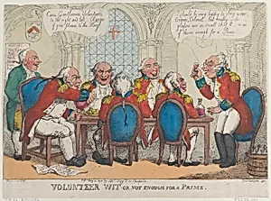 Volunteer Wit or Not Enough for a Prime by George Murgatroyd Woodward|Thomas Tegg|Thomas Rowlandson