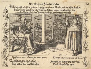 Von allerhandt Freudenvöglen, illustration from Petrarch, Glück und Unglück Spiegel, figure 66