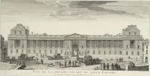 Vue de la Grande Façade du Vieux Louvre