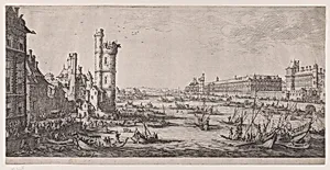 Vue du Louvre (View of the Louvre), from Les Deux Grandes Vues de Paris (The Two Large Views of Paris) by Jacques Callot