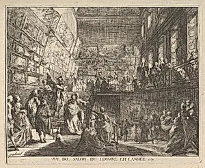 Vue du Salon du Louvre en l'année 1753 by Gabriel de Saint-Aubin