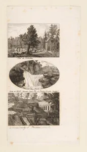 Vues d'Amerique: Près de Tuckerton; Chûte de West Canada Creek, près de Trenton, Oneida County; La Source à Schooley's Mountain